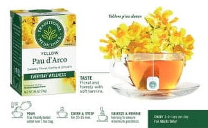 Traditional Medicinals Tea, Yellow Pau D'Arco, Tea Bags, 16 Ct