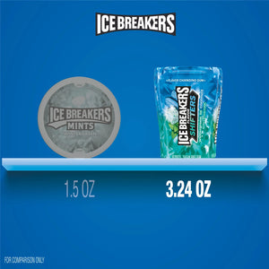 Ice Breakers Flavor Shifters Wintergreen to Coolmint Flavored Sugar Free Chewing Gum, Bottle 3.24 Oz, 40 Pieces