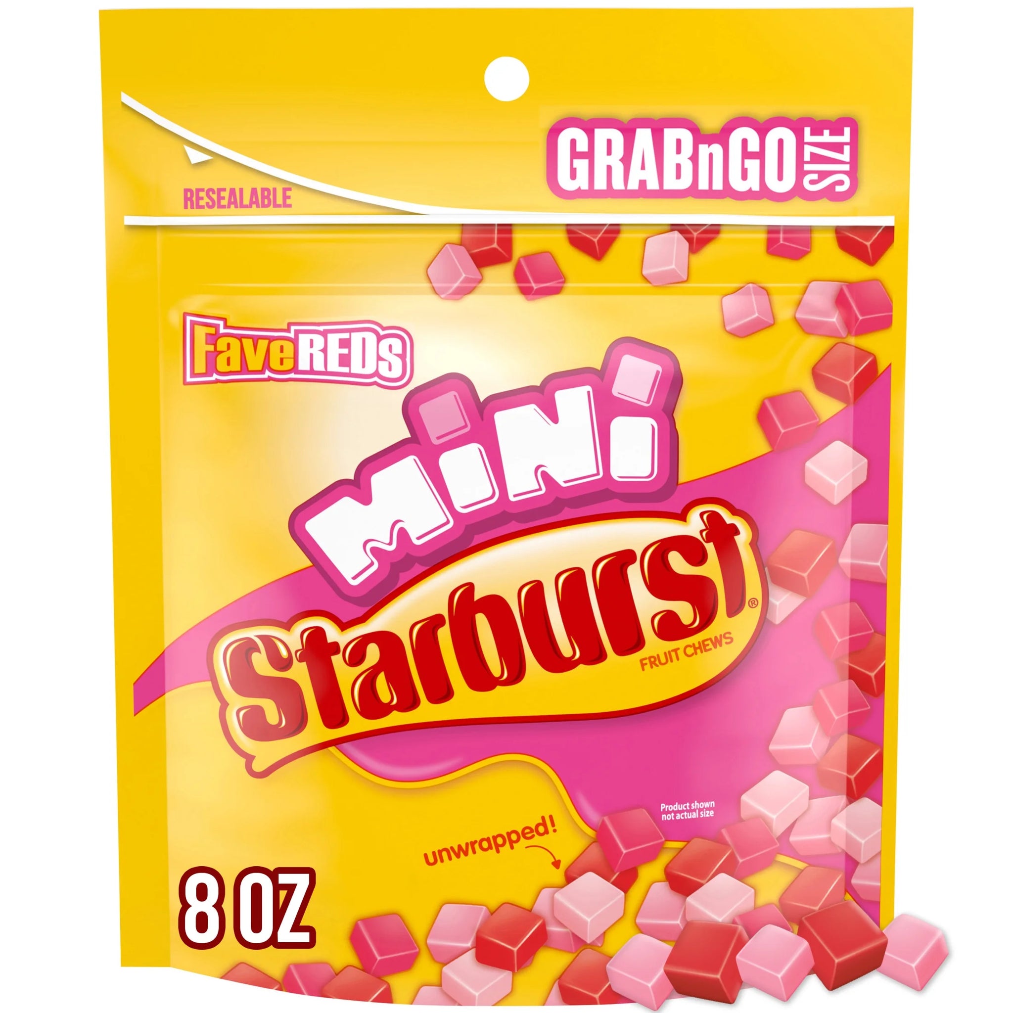 Starburst Favereds Minis Fruit Chewy Candy Grab N Go, 8 Oz Bag