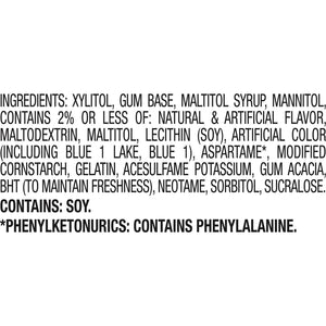 Ice Breakers Ice Cubes Peppermint Flavored Sugar Free Chewing Gum, Bottle 3.24 Oz, 40 Pieces