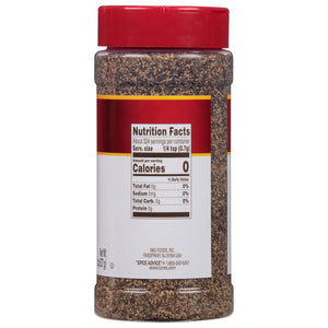 Tone'S Restaurant Black Pepper, Kosher, 8 Oz
