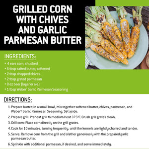 Weber Garlic Parmesan Seasoning, Gluten Free, 4.3 Oz