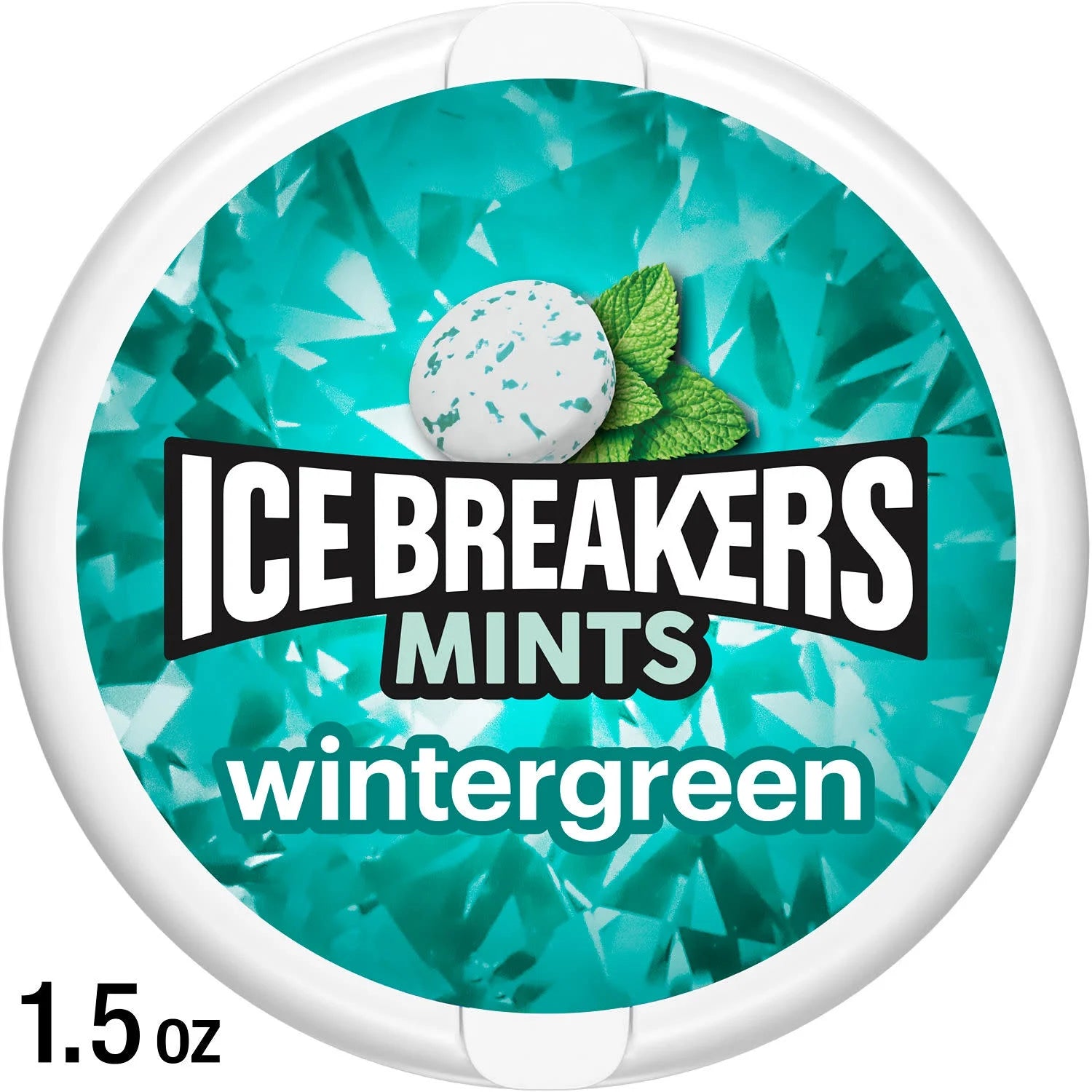 Ice Breakers Wintergreen Sugar Free Mints, Tin 1.5 Oz