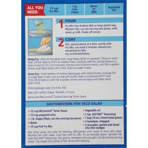 Mccormick GOLDEN DIPT Fish Fry Seafood Fry Mix, 10 Oz Box