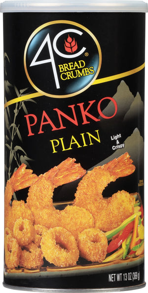 4C® Japanese Style Plain Panko Bread Crumbs 13 Oz. Canister Serving Size: 1/2 Cup (28G) Servings per Container: about 13