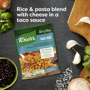 Knorr No Artificial Flavors Creamy Taco Rice Sides Cooks in 7 Minutes, 5.4 Oz Regular Pouch