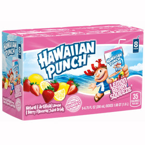 Hawaiian Punch Lemon Berry Squeeze Juice Drink, 6.75 Fl Oz, 8 Count ( 2 Box )