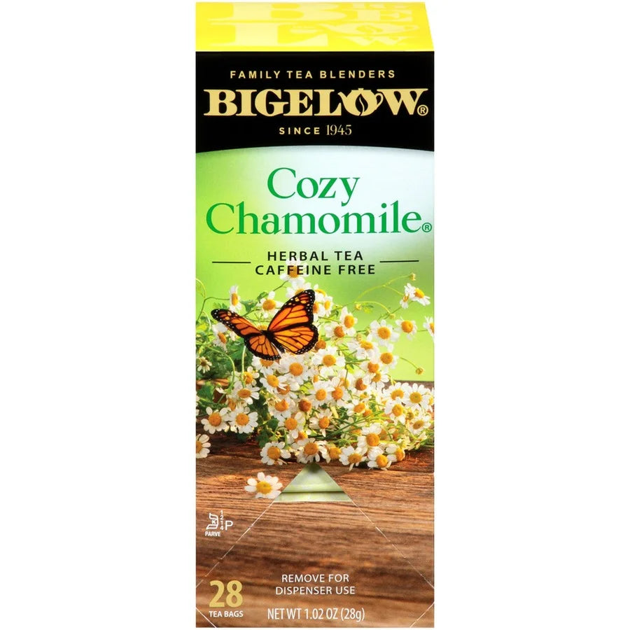 Bigelow Cozy Chamomile Herbal Tea Bags, 28 Count, 1.02 Oz