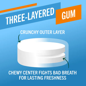 Therabreath  Breath Chewing Gum for Adults, Icy Mint Flavor, Sugar-Free with Xylitol, 3 Pack