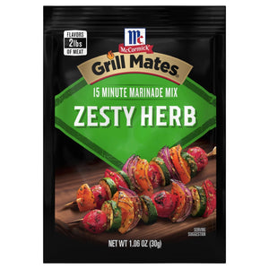 Mccormick Zesty Herb Grill Mates Marinade Seasoning Mix, 1.06 Oz Envelope
