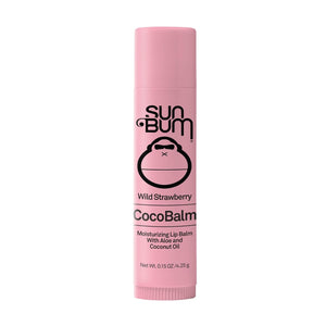 Sun Bum Cocobalm Wild Strawberry - Hydrating Lip Balm with Coconut Oil and Aloe Vera - 0.15 Oz Stick