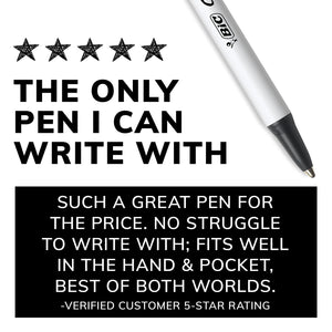 BIC Clic Stic Retractable Ball Pen, Versatile Medium Point, Black, 60 Count