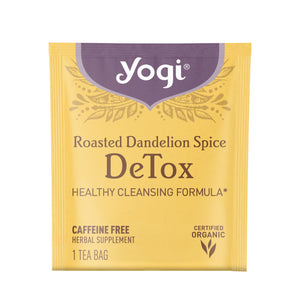 Yogi Tea Roasted Dandelion Spice Detox, Organic Herbal Tea Bags, 16 Count
