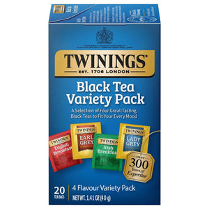 Twinings of London Variety Pack Black Tea Bags , 20 Ct., 1.41 Oz.