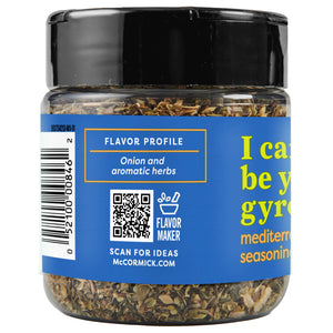 Mccormick Flavor Maker Mediterranean Topping Seasoning, 2.7 Oz Jar