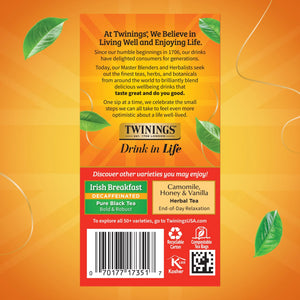 Twinings English Breakfast Decaffeinated Pure Black Tea Bags, 20 Count Box