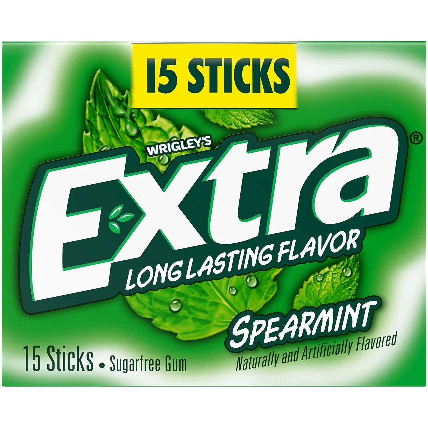 Extra Spearmint Back to School Sugar Free Chewing Gum - 15 Stick Pack