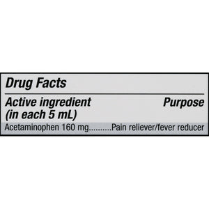 2 Packs Children's Acetaminophen Ages 2-11 Pain + Fever Medicine Grape Flavor, 4 fl. oz. Each | Compare to Children's Tylenol Active Ingredients