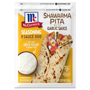 Mccormick Shawarma Pita & Garlic Sauce Seasoning & Sauce Duo, 1.37 Oz Envelope