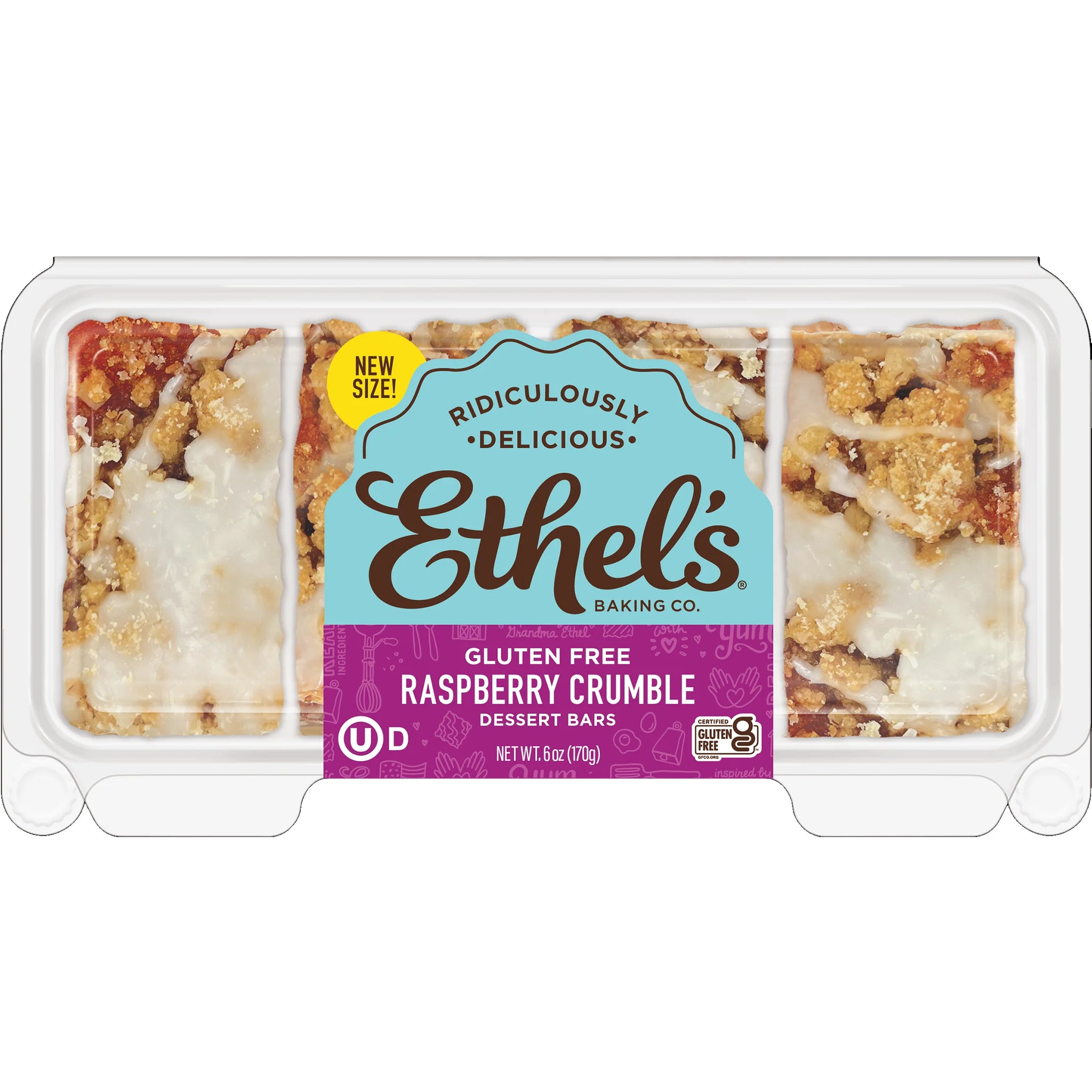 Ethel'S 1.5 Oz Raspberry Crumble Dessert Bars – Slow-Baked Shortcake with Real Raspberry Filling,  (1.5 Oz Each)