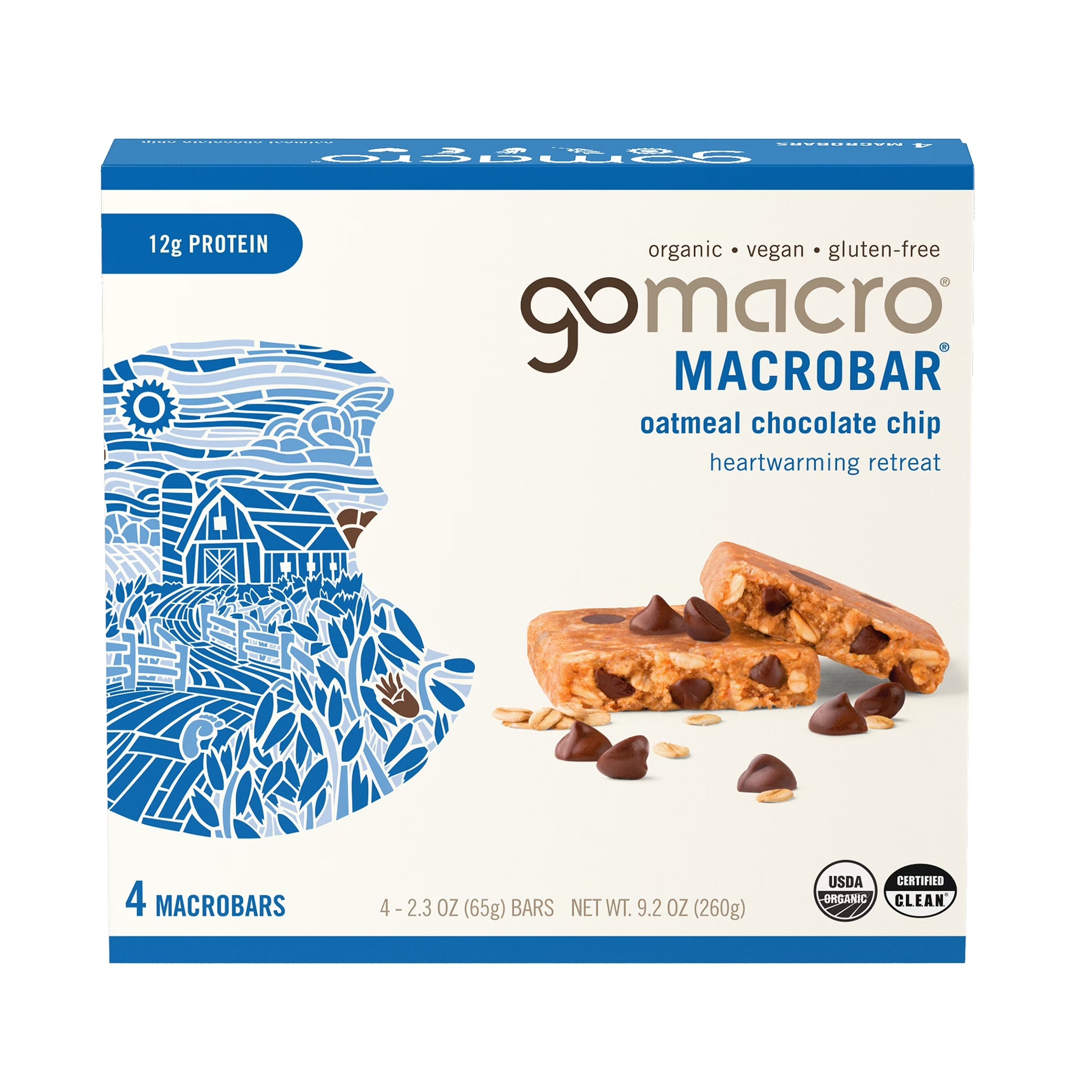Gomacro Macrobar 4 CT Oatmeal Chocolate Chip Organic Vegan Protein Bars - Oatmeal Chocolate Chip Macrobars (4 Count)