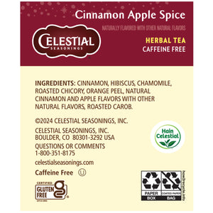 Celestial Seasonings Cinnamon Apple Spice Caffeine-Free Herbal Tea Bags (20 Count)