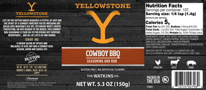 Yellowstone Cowboy BBQ, 5.3Oz (Mixed Spices & Seasonings)
