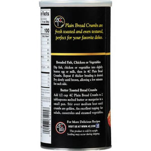 4C Plain Bread Crumbs, 15 Oz Canister