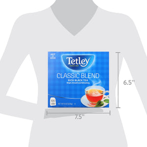 Tetley Classic Blend Rich Black Tea, 100 Count Tea Bags