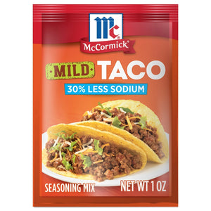Mccormick 30% Mild Taco Less Sodium  Seasoning Mix, 1 Oz Envelope