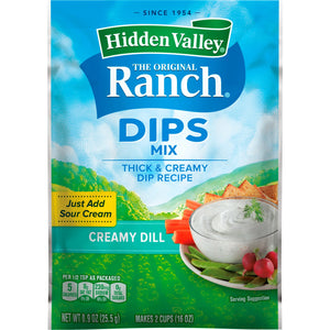 Hidden Valley Gluten Free Creamy Dill Ranch Dips Mix, 0.9 Oz