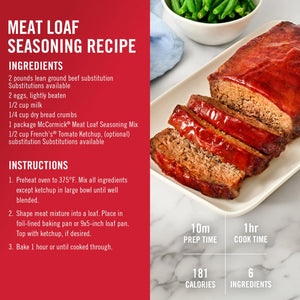 (2 Pack) Mccormick Meat Loaf Seasoning Mix, 1.5 Oz Envelope