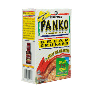 Kikkoman Panko Wheat Bread Crumbs Great for Air-Frying, 8Oz, Crunchy, Shelf Stable, Cardboard Box