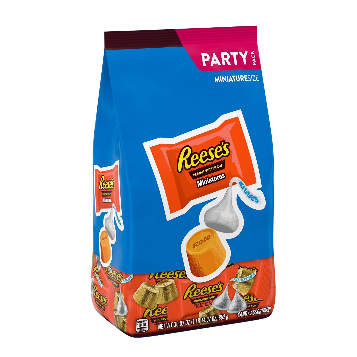 Hershey'S, Reese'S and Rolo Miniatures Assorted Flavored Candy, Party Pack 30.07 Oz