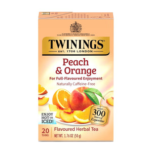 () Twinings Peach & Orange Herbal Tea Bag, 20 Count Box