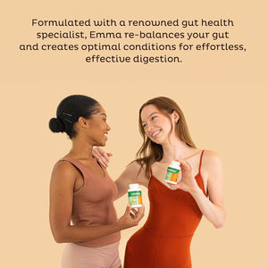 Emma Gut Health -  - Gas and Bloating Relief, Constipation, Leaky Gut Repair - Gut Cleanse & Restore Digestion - Regulate Bowel Movement. Probiotics and Laxative Alternative, 240 Capsules