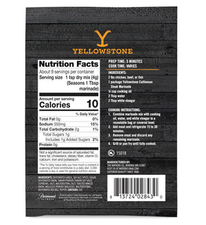 Yellowstone Cattleman Steak Marinade 1.25 Oz