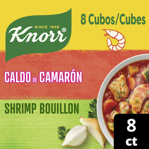(3 Pack) Knorr Shelf Stable Cubes Shrimp Bouillon, 3.1 Oz, 8 Pack Box