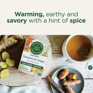 Traditional Medicinals, Organic Turmeric with Meadowsweet & Ginger Herbal Tea Bags, 16 Count