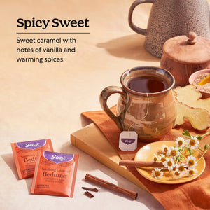 Yogi Tea Soothing Caramel Bedtime, Caffeine-Free Herbal Tea Bags, 16 Count