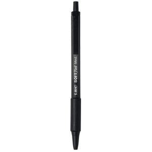 BIC Soft Feel Retractable Ball Point Pen Medium, Black Ink, 36 Pack