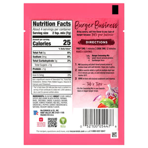Mccormick Salt Free Burger Business by Tabitha Brown Seasoning Mix, 1 Oz Envelope