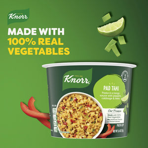Knorr Pasta Sides No Artificial Flavors Pad Thai 100% Real Vegetables, 2.6 Oz Regular Cup