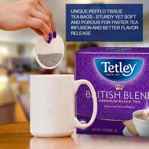 Tetley British Blend Premium Black Tea, 80 Count Tea Bags
