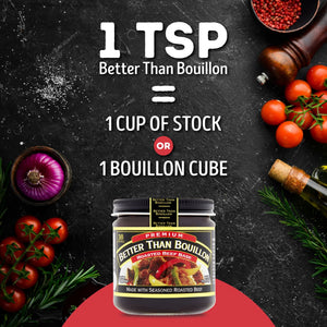 Better than Bouillon Premium Roasted Beef Base, Shelf-Stable, 8 Oz Jar