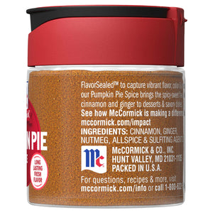 Mccormick Kosher Pumpkin Pie Spice, 1.120 Oz Bottle