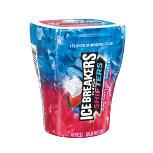 Ice Breakers Flavor Shifters Wild Berry to Coolmint Flavored Sugar Free Chewing Gum, Bottle 3.24 Oz, 40 Pieces