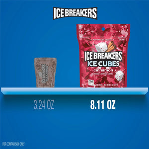 Ice Breakers Ice Cubes Cinnamon Sugar Free Chewing Gum, Pouch 8.11 Oz, 100 Pieces