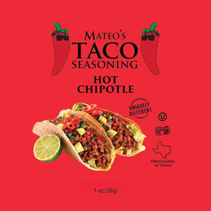 Mateo'S Taco Seasoning Hot Chipotle, 1Oz Packet