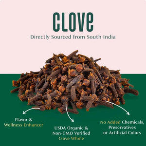 VAHDAM, Organic Clove Whole (1.76Oz) Gluten Free, Non GMO, Single Origin Spice, Direct from Source